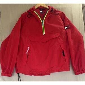 Vintage Tommy Hilfiger 1/2 Zip Pullover Windbreaker Jacket Size Medium